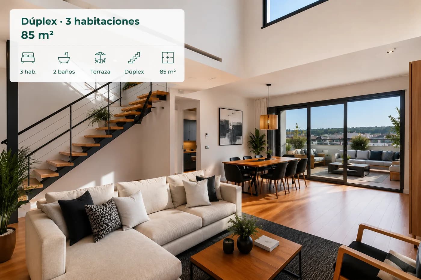 Dúplex de 3 habitaciones con terraza en Algeciras